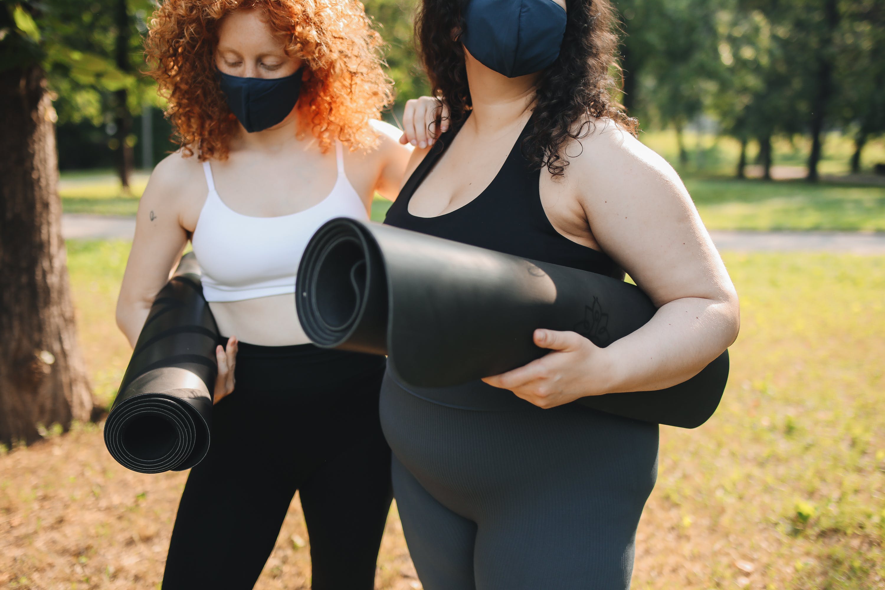 Yoga Mat Woman Posing