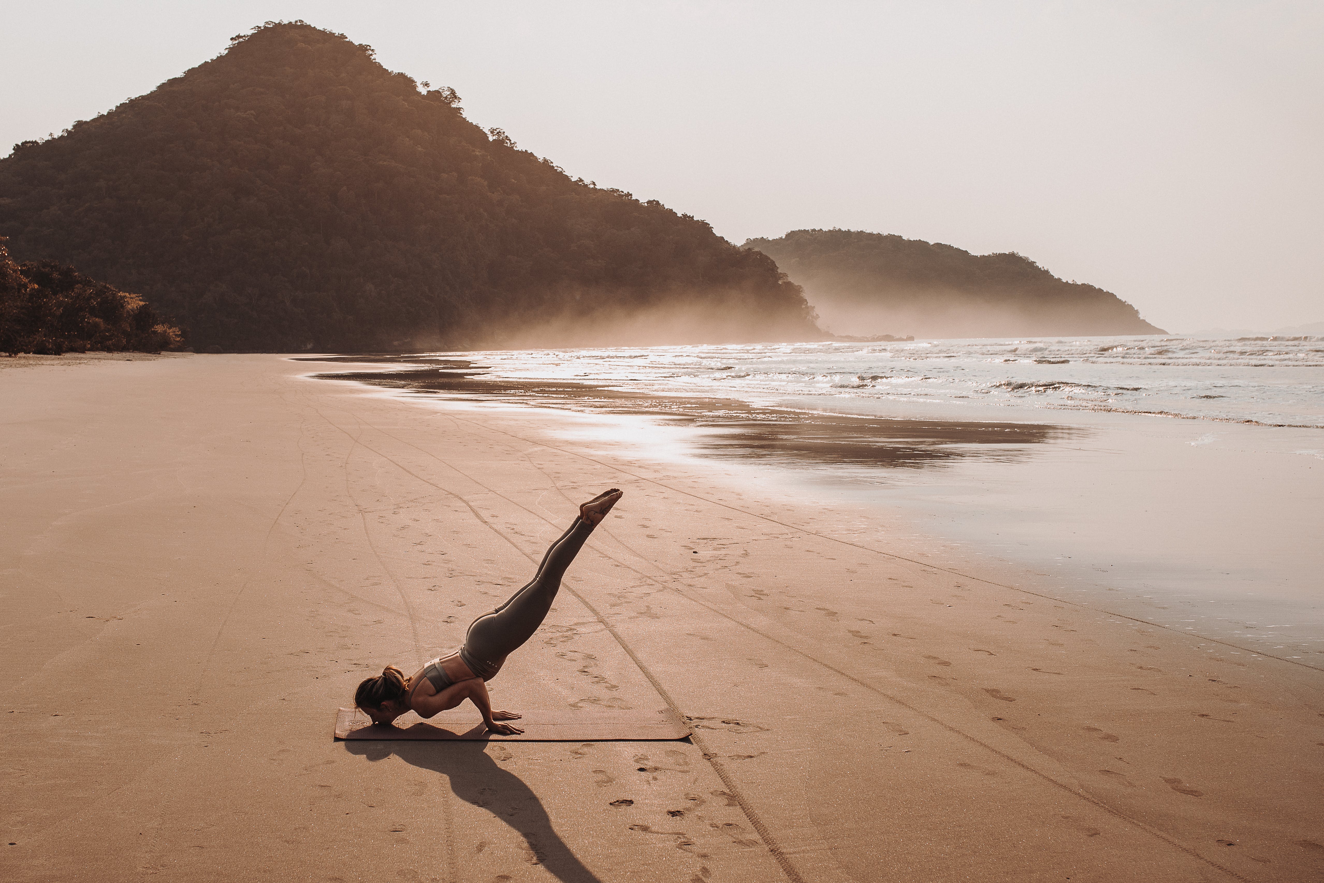 Woman posing beach